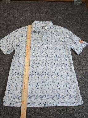 Bermuda Sands Mens Golf Performance Polo Medium Sailboat Pattern